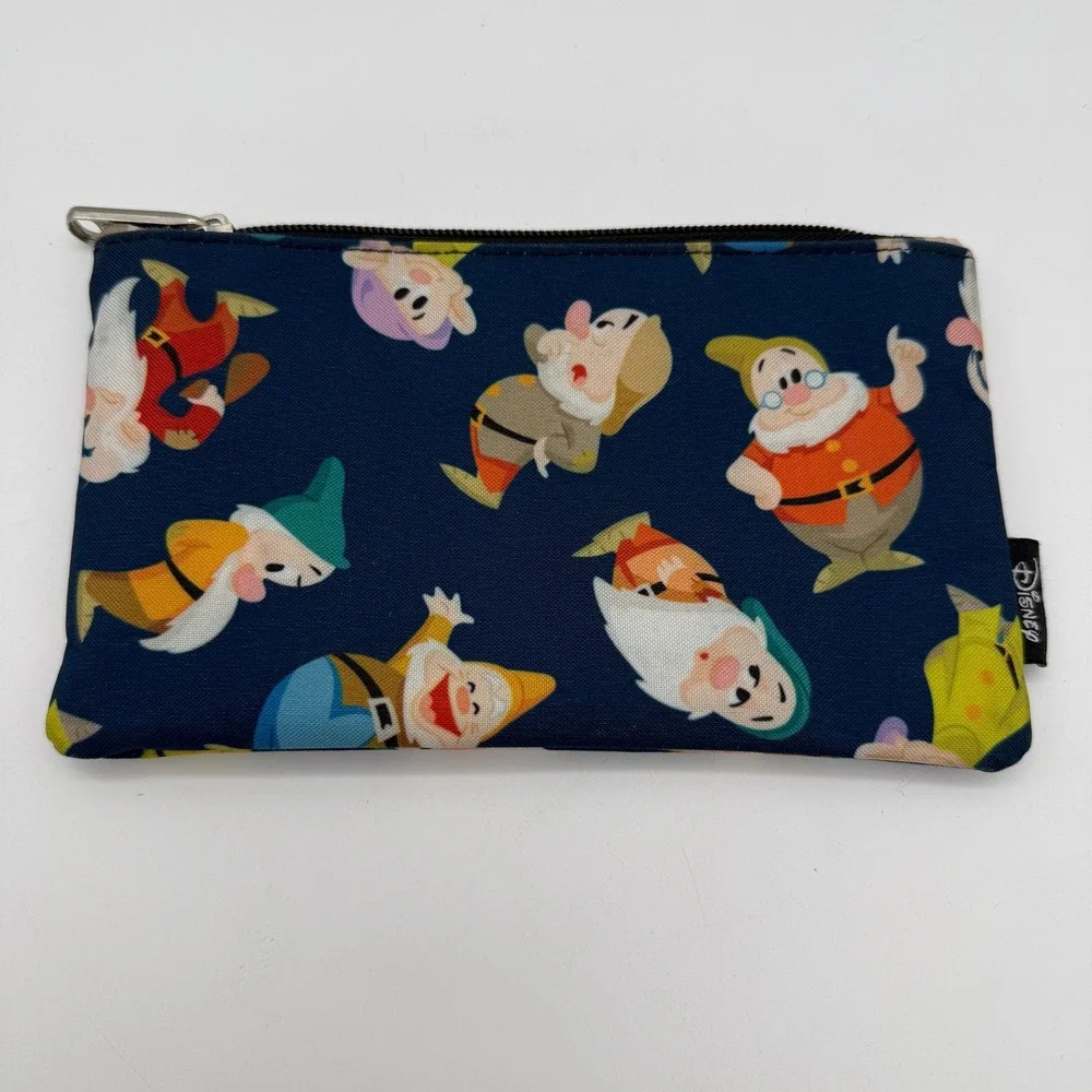 Loungefly Pouch Navy Blue Seven Dwarfs Snow White Canvas Zip Case